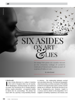 Six asides on art and lies