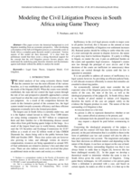 Modeling the civil litigation process in South Africa using game theory