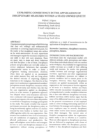 Exploring consistency inthe application of disciplinary measures within a state-owned entity