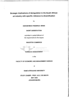Strategic implications of deregulation in the South African oil industry with specific reference to diversification