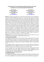 An exploration of the foundational provision model in first year mathematics in science and engineering programmes