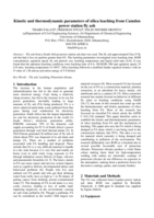 Kinetic and thermodynamic parameters of silica leaching from Camden power station fly ash