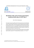 Resolution of the ATLAS muon spectrometer monitored drift tubes in LHC Run 2