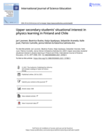 Upper secondary students’ situational interest in physics learning in Finland and Chile