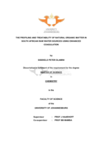 The profiling and treatability of natural organic matter in South African raw water sources using enhanced coagulation