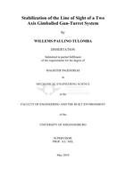 Stabilization of the line of sight of a two axis gimballed gun-turret system