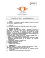 Charter for Senate Language Committee