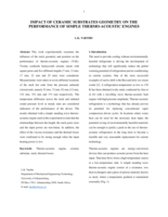 Impact of ceramic substrates geometry on the performance of simple thermo-acoustic engines