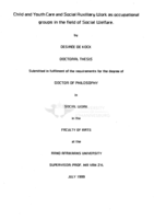 Child and youth care and social auxiliary work as occupational groups in the field of social welfare