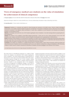 Views of emergency medical care students on the value of simulation for achievement of clinical competence