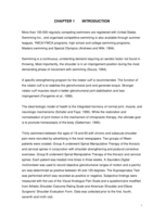 The efficacy of rehabilitation of postural and muscular imbalances in the chiropractic management of shoulder impingement syndrome in swimmers
