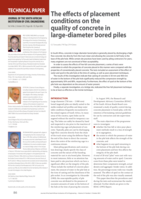 The effects of placement conditions on the quality of concrete in large-diameter bored piles