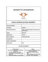 Policy on intellectual property