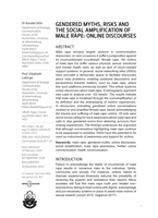Gendered myths, risks and the social amplification of male rape : online discourses