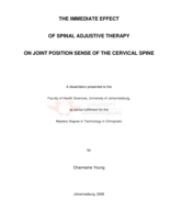 The immediate effect of spinal adjustive therapy on joint position sense of the cervical spine