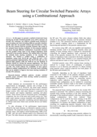 Beam steering for circular switched parasitic arrays using a combinational approach