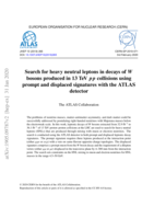 Search for heavy neutral leptons in decays of W bosons produced in 13 TeV p p collisions using prompt and displaced signatures with the ATLAS detector