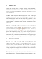 Water quality in the Rustenburg Dorpspruit