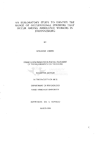 An exploratory study to identify the range of occupational stressors that occur among ambulance workers in Johannesburg