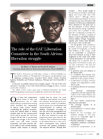 The role of the OAU Liberation Committee in the South African liberation struggle