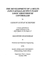 The development of a multi-input-single-output fuzzy logic greenhouse controller