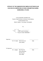 Efficacy of the homoeopathic simplex erythroxylum coca 200 CH in improving oxygen consumption during submaximal cycling