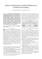 Indoor communication : Femtocell behavior in an indoor environment