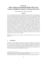 Effect of indoor environmental quality (IEQ) on the comfort of building occupants in Gauteng, South Africa