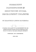 Community participation in Eerstehoek social development projects