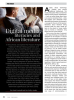 Digital media, literacies and African literature