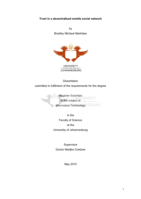 Trust in a decentralised mobile social network
