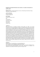 Perspectives on geospatial information science education : An example of urban planners in Southern Africa