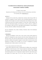 Correlation between estimated clay contents and hydrometer measurements: statistical variability
