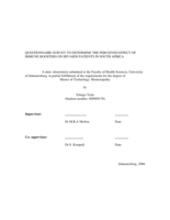 Questionnaire survey to determine the perceived effect of immune boosters on HIV/AIDS patients in South Africa