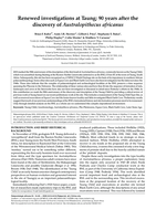 Renewed investigations at Taung; 90 years after the discovery of Australopithecus africanus