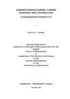 Understanding career, career guidance and counselling: a Heideggerian perspective.
