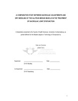 A comparative study between sacroiliac adjustments and dry needling of the gluteus medius muscle in the treatment of sacroiliac joint dysfunction