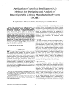 Application of Artificial Intelligence (AI) methods for designing and analysis of Reconfigurable Cellular Manufacturing System (RCMS)