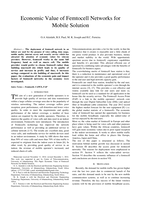 Economic value of Femtocell networks for mobile solution