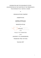Incarnation and the discarnate states: an exposition on the function of the principles in the system of W.B. Yeat's A vision