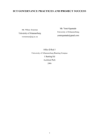 ICT governance practices and project success
