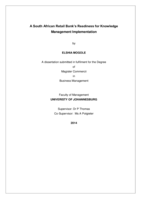A South African retail bank’s readiness to knowledge management implementation