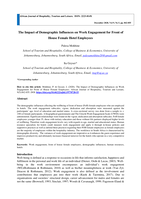 The impact of demographic influences on work engagement for front of  house female hotel employees