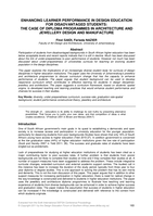 Enhancing learner performance in design education for disadvantaged students : the case of Diploma programmes in Architecture and Jewellery Design and manufacture