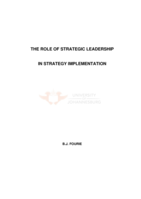 The role of strategic leadership in strategy implementation