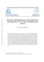 Search for supersymmetry in events with four or more leptons in √s = 13 TeV pp collisions with ATLAS