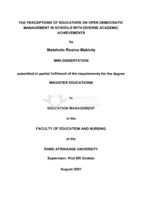 The perceptions of educators on open democratic management in schools with diverse academic achievements