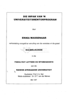 Die impak van 'n universiteitsmentorprogram