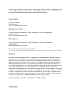 Improving Grade R mathematics teaching in South Africa : evidence from an impact evaluation of a province-wide intervention