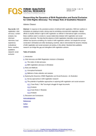 Researching the dynamics of birth registration and social exclusion for child rights advocacy : the unique role of qualitative research